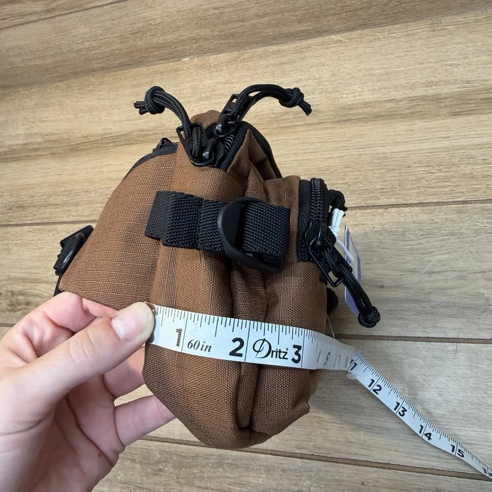 Adidas Rectangle 2.0 Crossbody Fanny Pack Waist Bag Preloved Brown/Black NWT